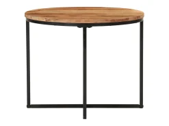 Sale Mesa de centro 55x55x45 cm madeira de acácia maciça e ferro PT906855 Castanho