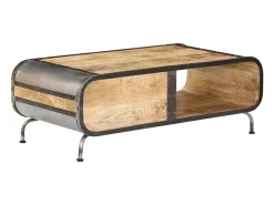 Mesa De Centro* Mesa de centro 100x50x35 cm madeira de mangueira maciça PT568935 Castanho
