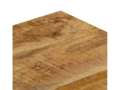 Mesa De Centro|vidaxl Mesa de centro 100x50x35 cm madeira de mangueira maciça e aço Natural claro