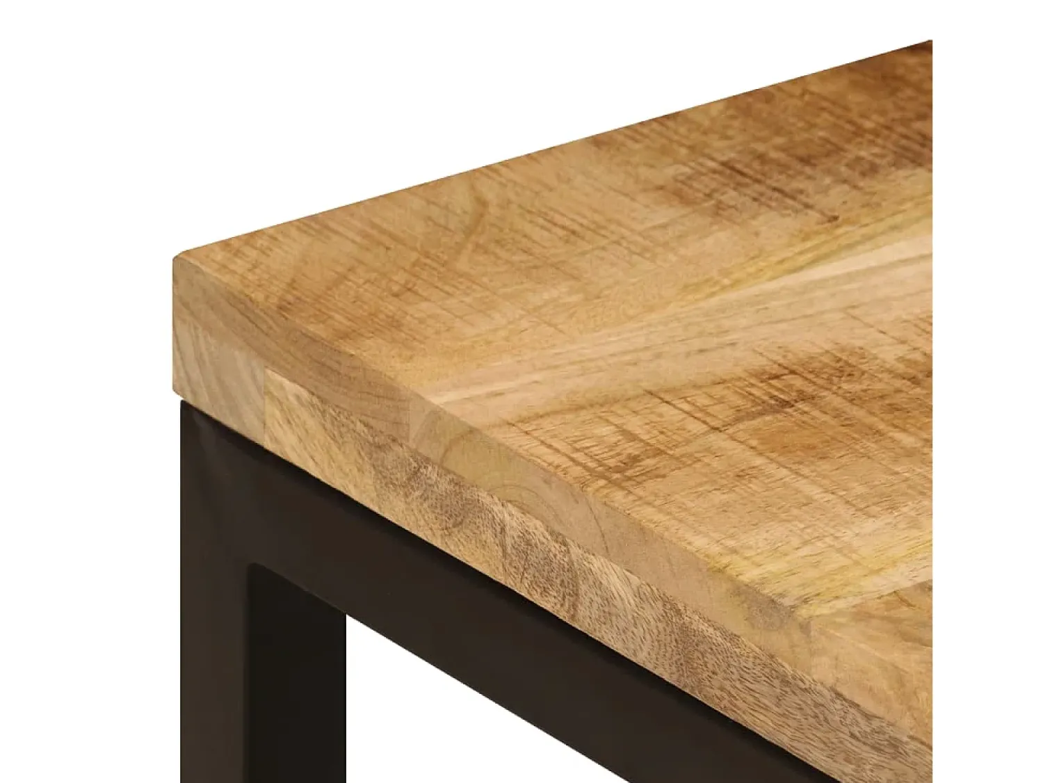 Mesa De Centro|vidaxl Mesa de centro 100x50x35 cm madeira de mangueira maciça e aço Natural claro