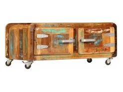 Mesa De Centro*vidaxl Mesa de centro 85x55x40 cm madeira recuperada maciça Multicor