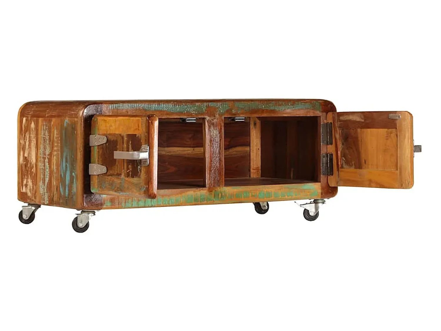 Mesa De Centro*vidaxl Mesa de centro 85x55x40 cm madeira recuperada maciça Multicor