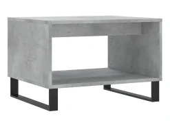 Mesa De Centro* Mesa de centro 60x50x40 cm madeira processada cinza cimento PT454163 Cinzento
