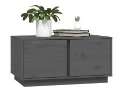 Mesa de centro 80x50x40 cm madeira de pinho maciça cinza PT467320^ Mesa De Centro