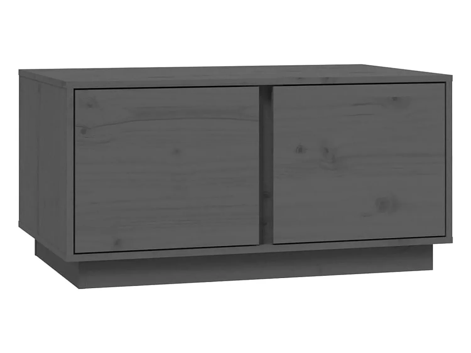 Mesa de centro 80x50x40 cm madeira de pinho maciça cinza PT467320^ Mesa De Centro