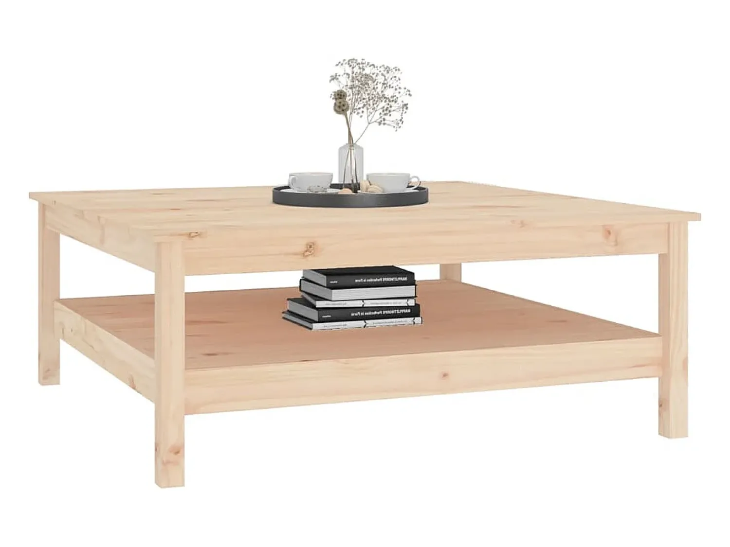 Mesa De Centro|vidaxl Mesa de centro 100x100x40 cm madeira maciça de pinho Natural claro