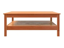 Mesa De Centro* Mesa de centro 100x100x40 cm madeira pinho maciça cera PT706405 Castanho