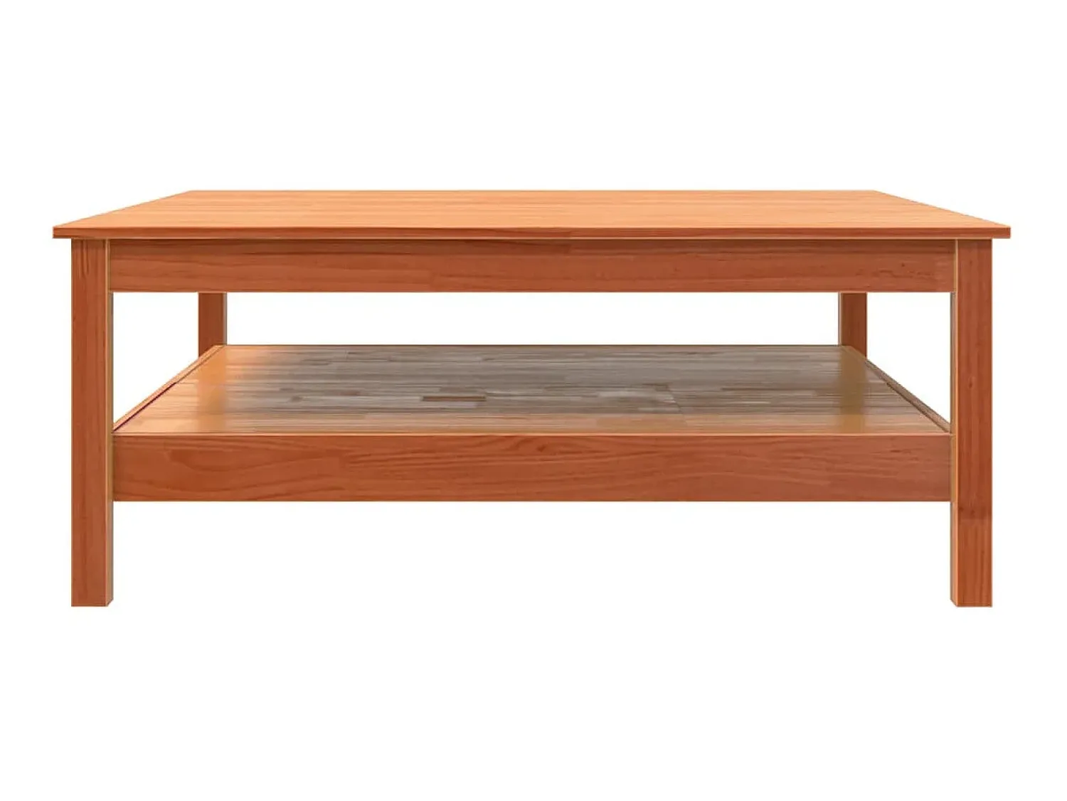 Mesa De Centro* Mesa de centro 100x100x40 cm madeira pinho maciça cera PT706405 Castanho