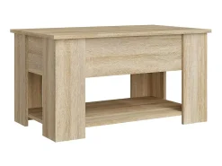Mesa de centro 79x49x41 cm madeira processada carvalho sonoma PT222823^ Mesa De Centro