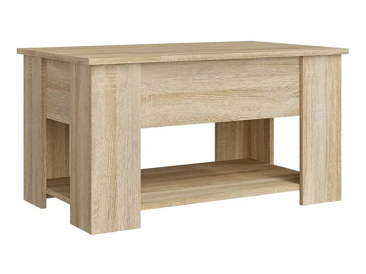Mesa de centro 79x49x41 cm madeira processada carvalho sonoma PT222823^ Mesa De Centro