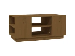 Mesa De Centro| Mesa de centro 90x49x40,5 cm madeira pinho maciça mel PT822615 Castanho