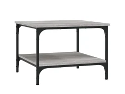 Mesa De Centro* Mesa de centro 55x55x40 cm madeira processada sonoma cinza PT894219 Cinzento