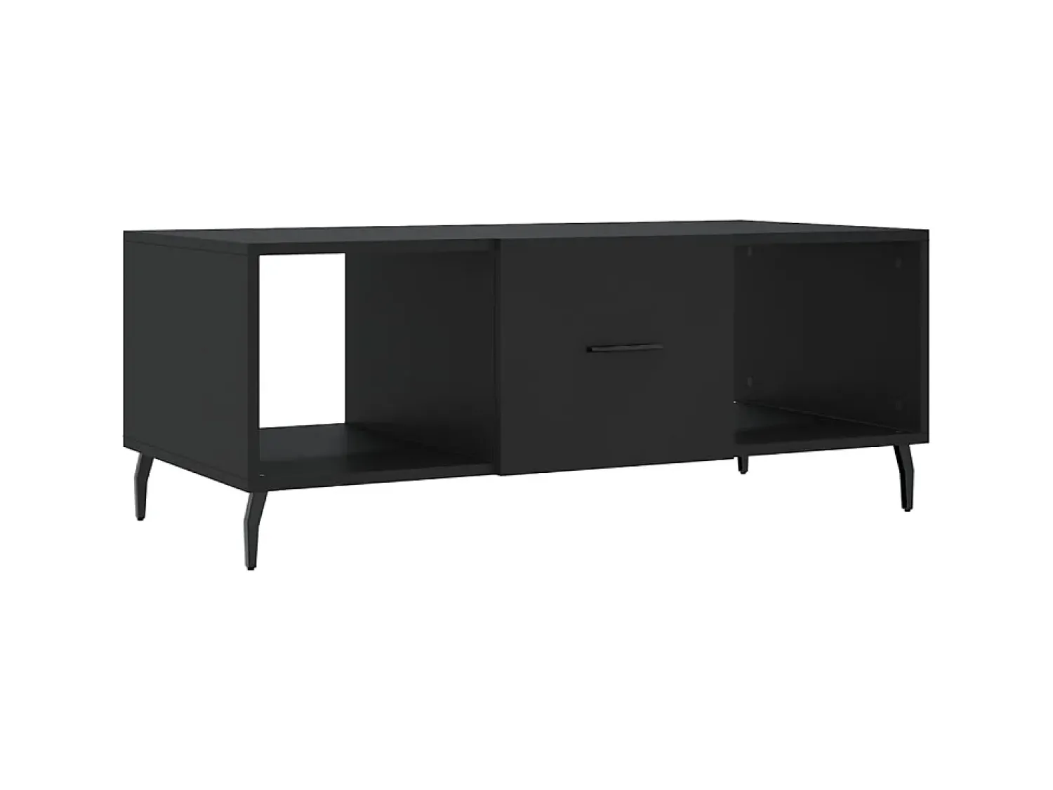 Clearance Mesa de centro 102x50x40 cm madeira processada PT144898 Preto