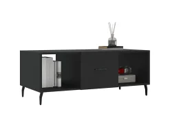 Clearance Mesa de centro 102x50x40 cm madeira processada PT144898 Preto
