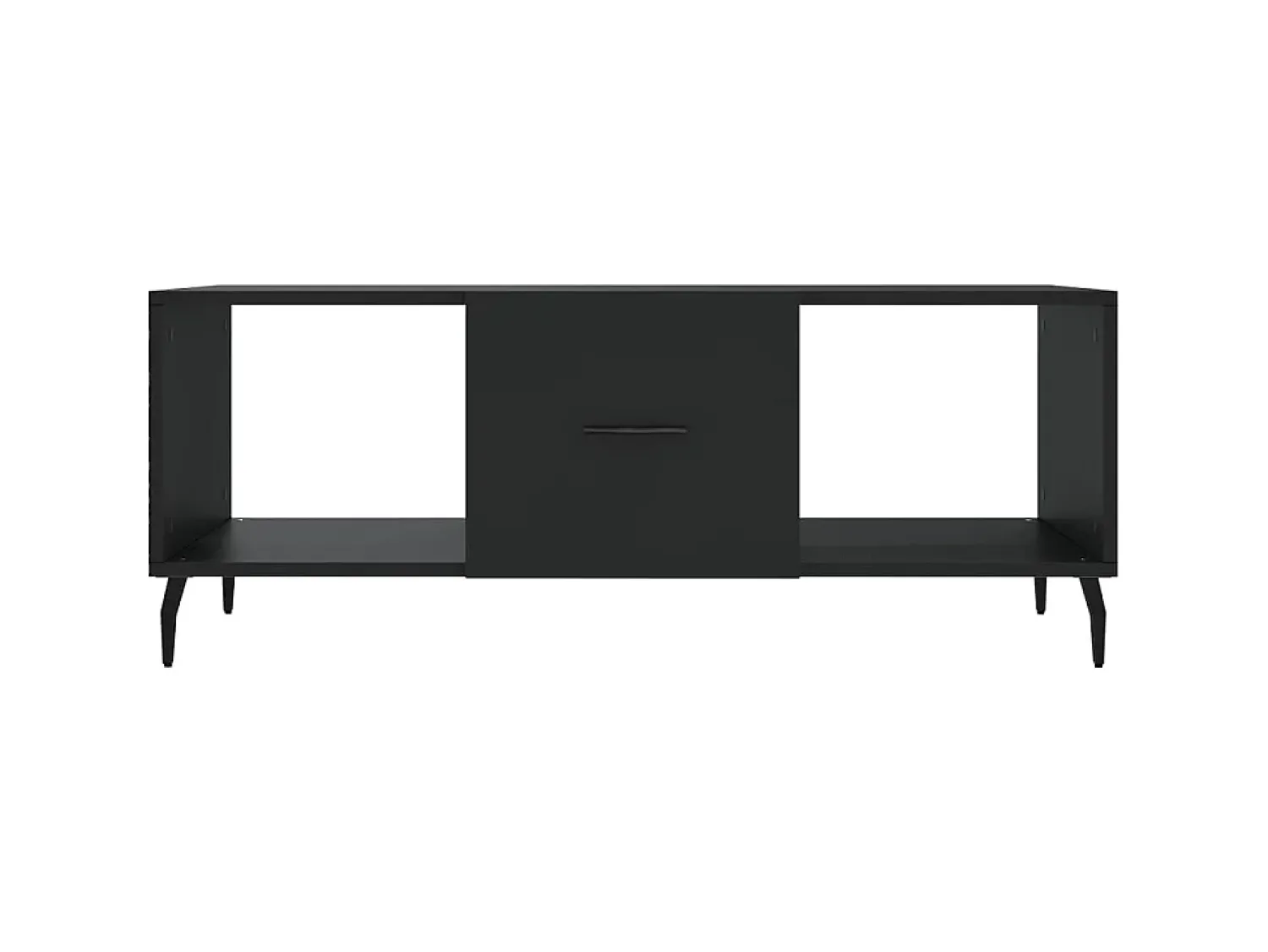 Clearance Mesa de centro 102x50x40 cm madeira processada PT144898 Preto