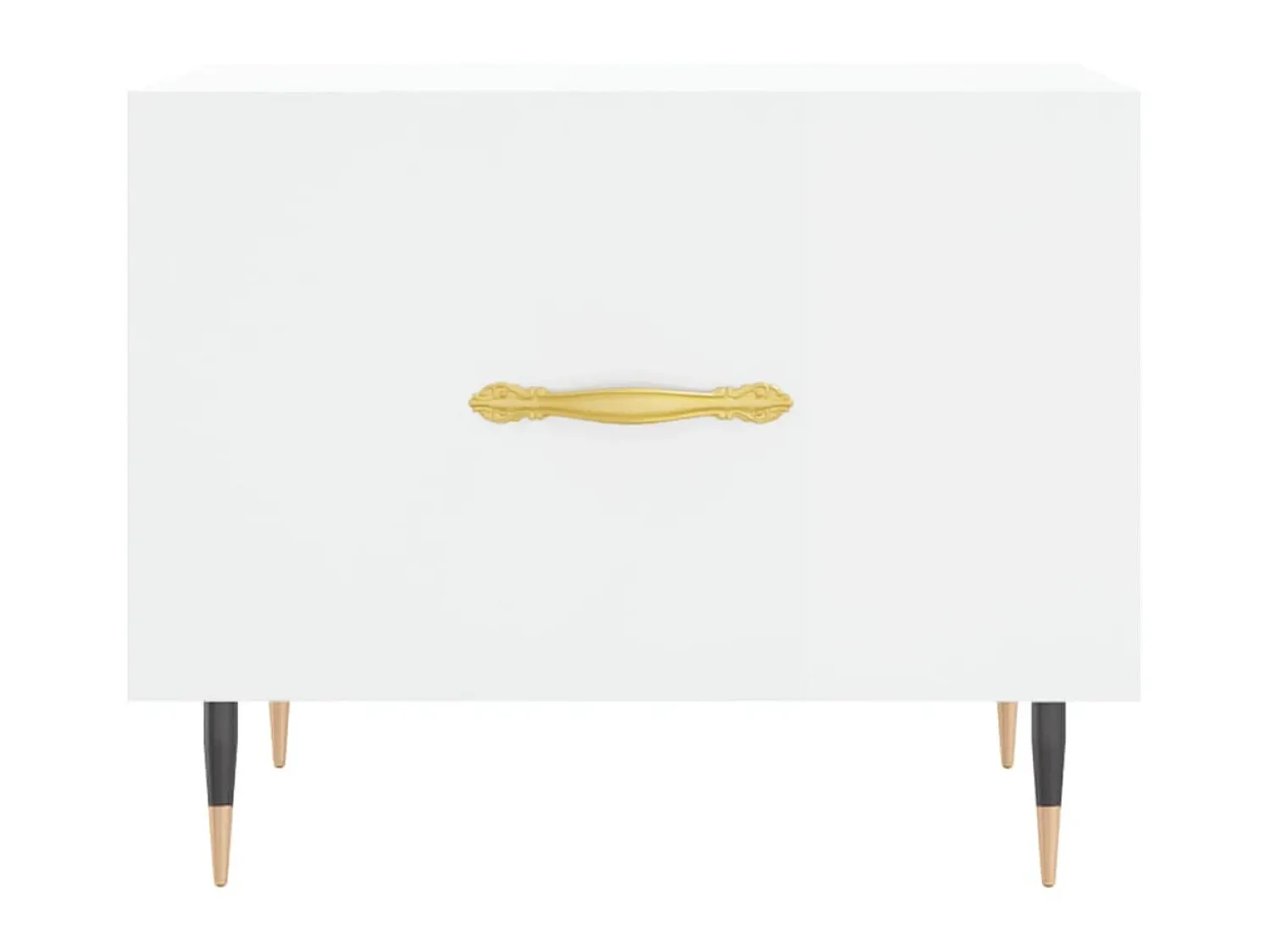 Mesa De Centro| Mesa de centro 50x50x40 cm madeira processada brilhante PT692669 Branco