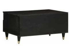 Mesa de centro 80x54x40 cm madeira de mangueira maciça PT351073^ Mesa De Centro