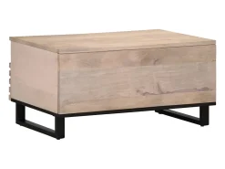 vidaxl Mesa de centro 80x55x40 cm madeira de mangueira maciça^ Mesa De Centro