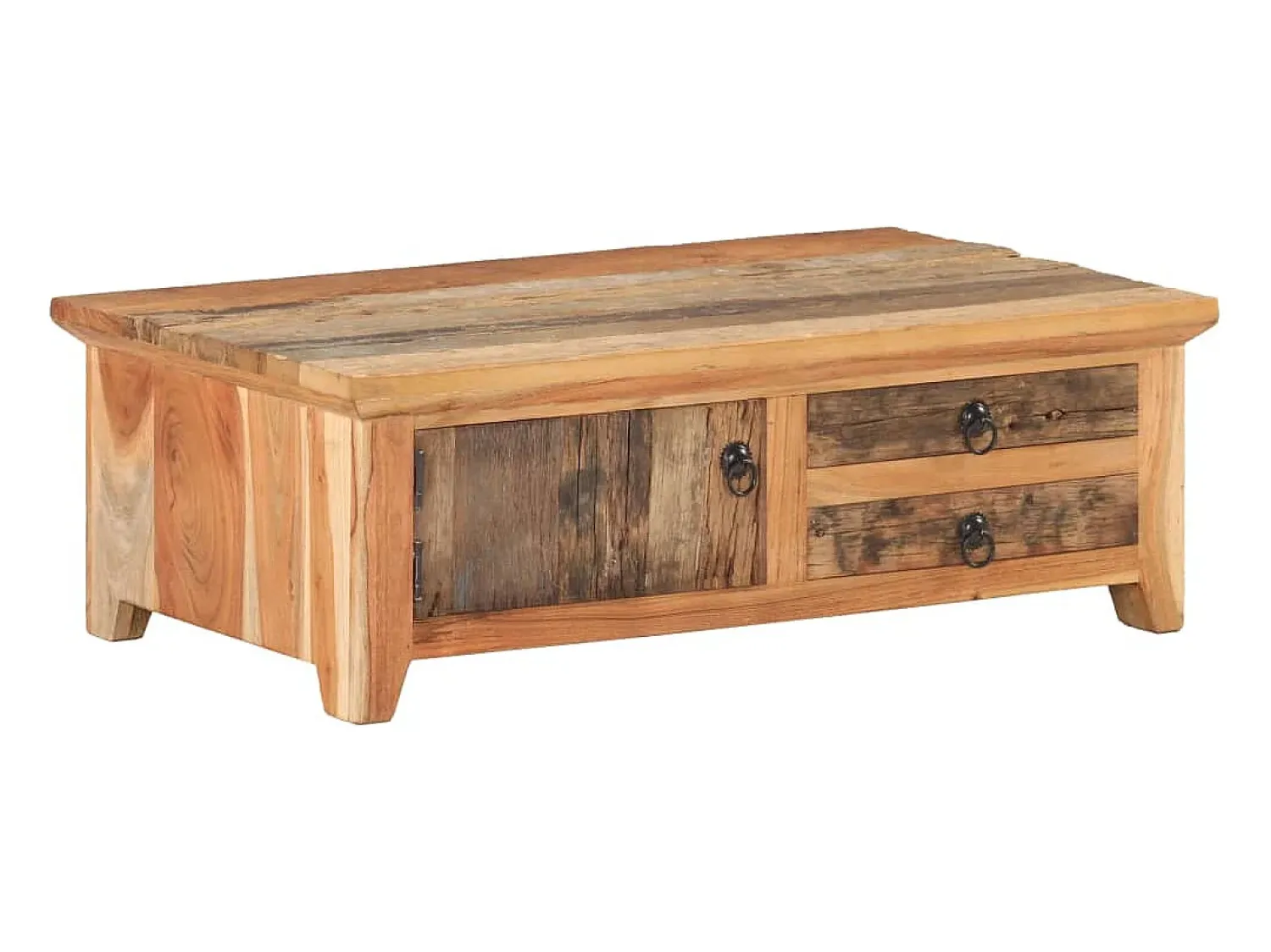 vidaxl Mesa de centro 90x50x31 cm madeira recuperada maciça^ Mesa De Centro