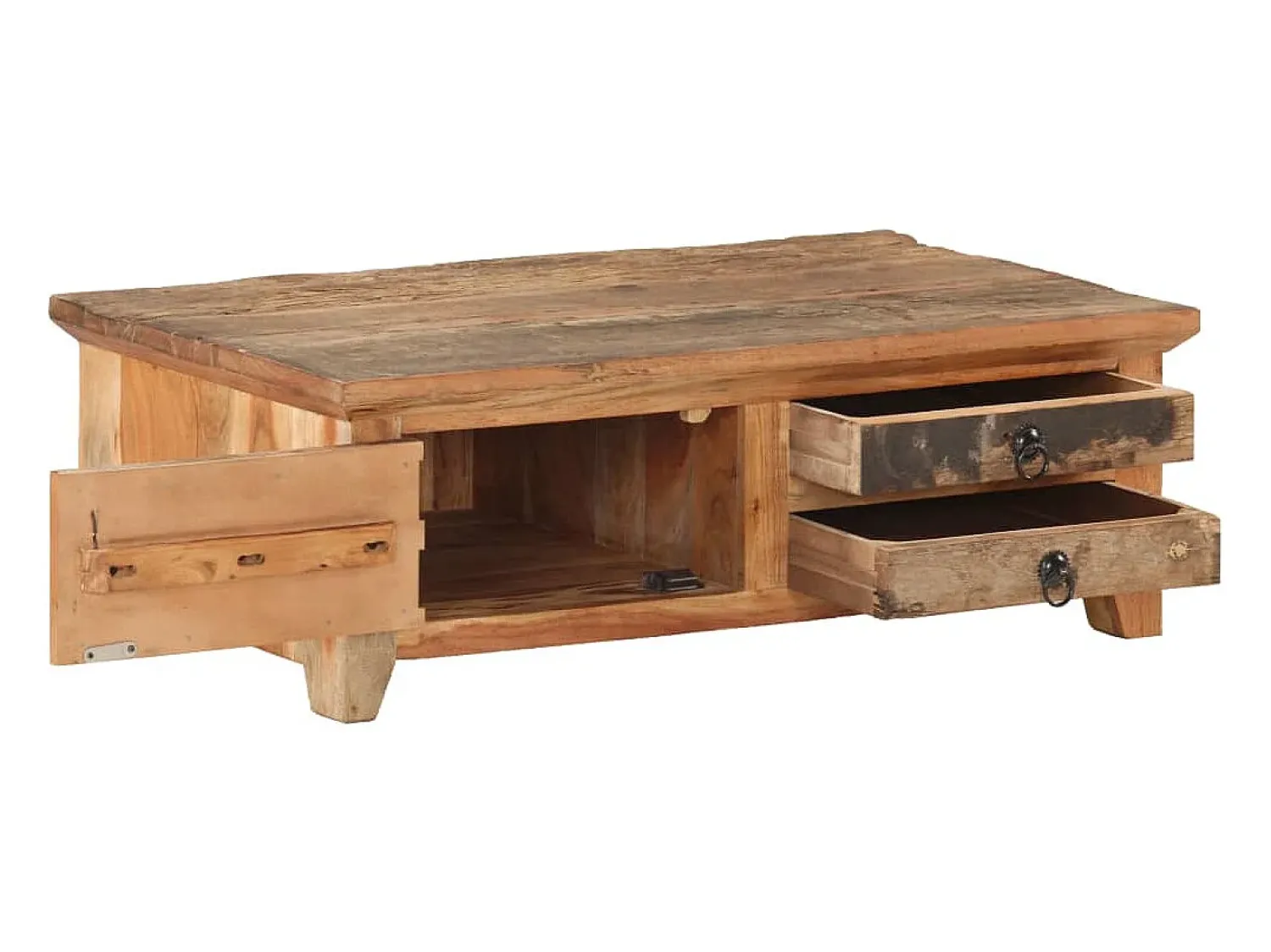 vidaxl Mesa de centro 90x50x31 cm madeira recuperada maciça^ Mesa De Centro