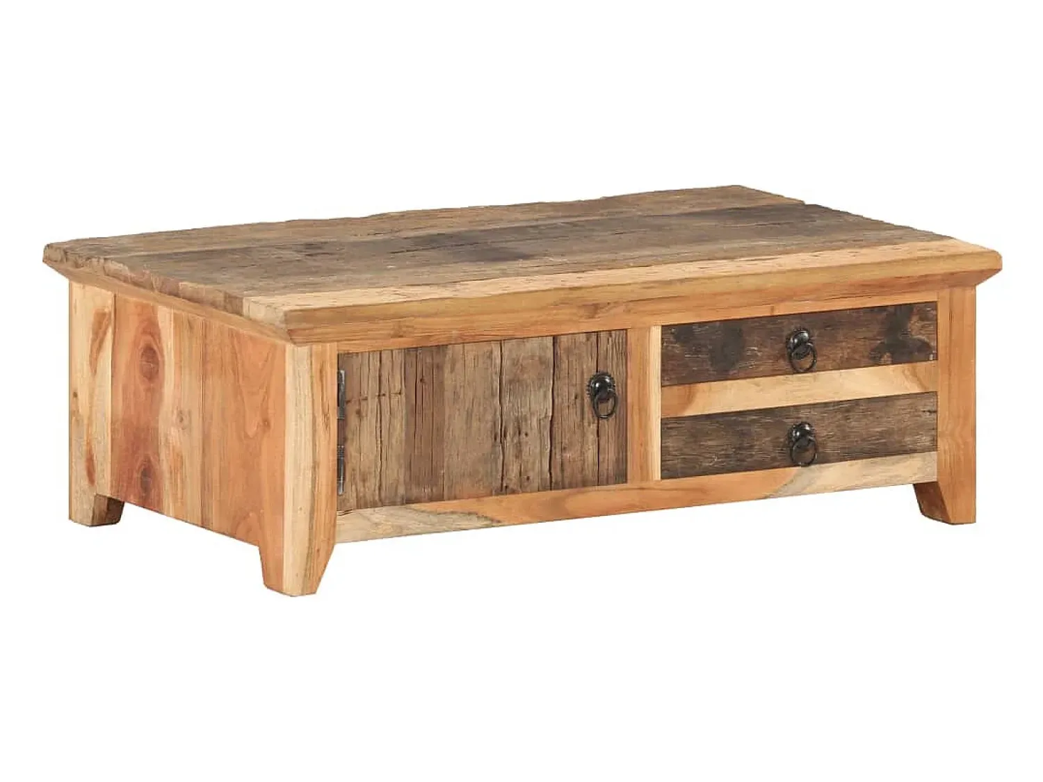 vidaxl Mesa de centro 90x50x31 cm madeira recuperada maciça^ Mesa De Centro