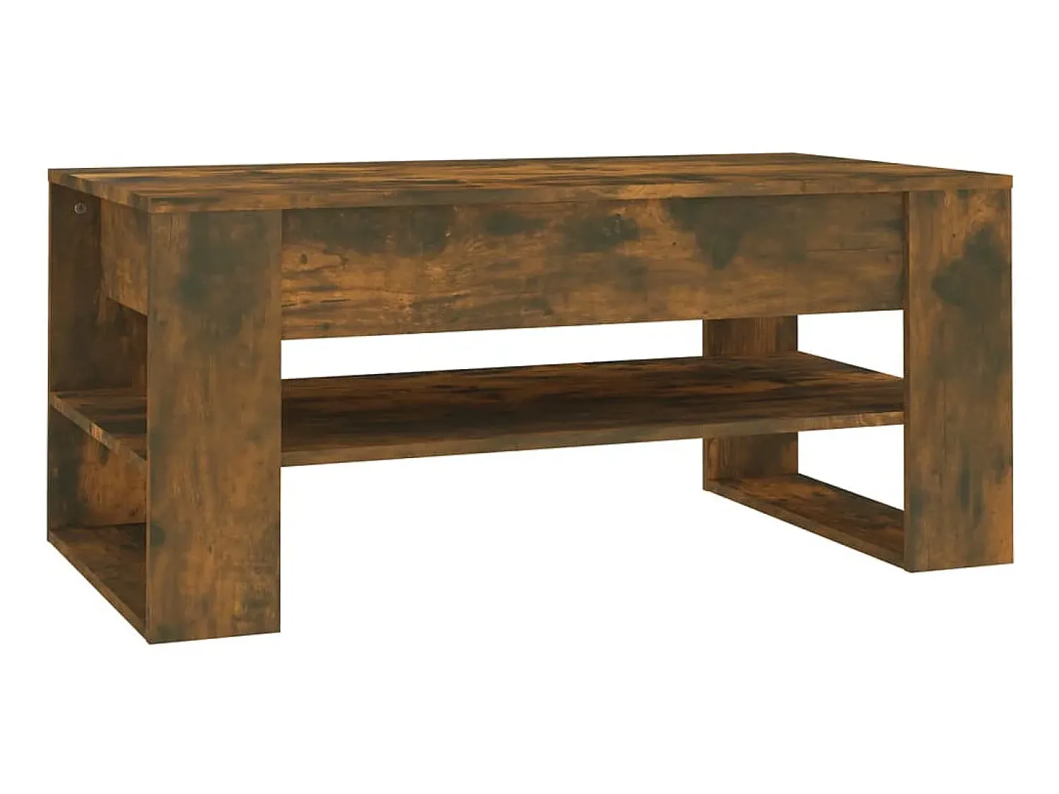 New Mesa de centro 102x55x45 cm madeira processada carvalho fumado PT752229 Castanho