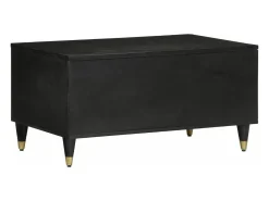 Mesa De Centro| Mesa de centro 80x50x40 cm madeira de mangueira maciça PT729131 Preto