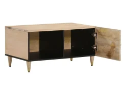 Mesa de centro 80x50x40 cm madeira de mangueira maciça PT791567^ Mesa De Centro
