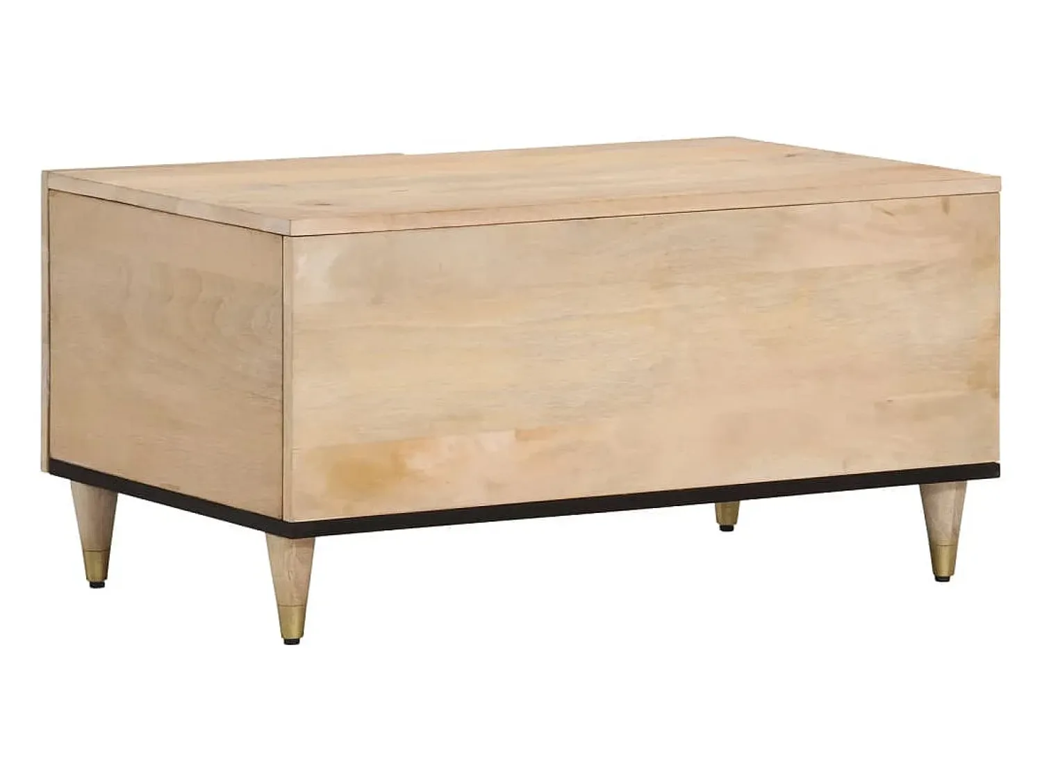 Mesa de centro 80x50x40 cm madeira de mangueira maciça PT791567^ Mesa De Centro