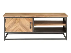 Mesa De Centro* Mesa de centro 90x50x35 cm madeira de acácia maciça PT288129 Castanho