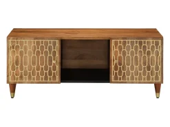 Mesa De Centro|vidaxl Mesa de centro 100x54x40 cm madeira de mangueira maciça Natural claro