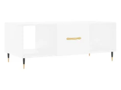 New vidaxl Mesa de centro 102x50x40 cm madeira processada Branco