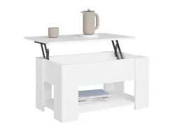 Mesa de centro 79x49x41 cm madeira processada PT306498 Branco