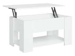 Mesa de centro 79x49x41 cm madeira processada PT306498 Branco