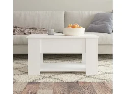 Mesa de centro 79x49x41 cm madeira processada PT306498 Branco