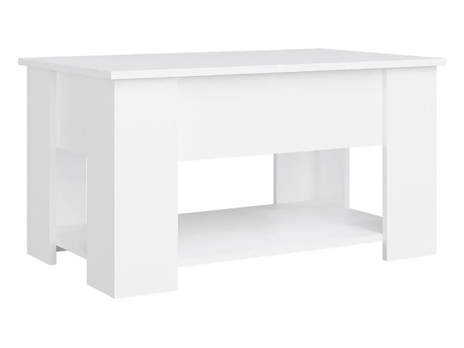 Mesa de centro 79x49x41 cm madeira processada PT306498 Branco