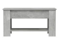 Mesa De Centro* Mesa de centro 101x49x52 cm madeira processada cinza cimento PT740314 Cinzento