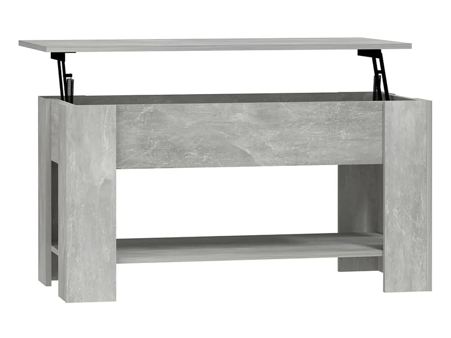 Mesa De Centro* Mesa de centro 101x49x52 cm madeira processada cinza cimento PT740314 Cinzento