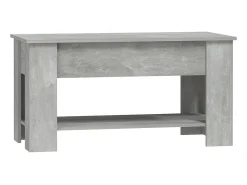 Mesa De Centro* Mesa de centro 101x49x52 cm madeira processada cinza cimento PT740314 Cinzento