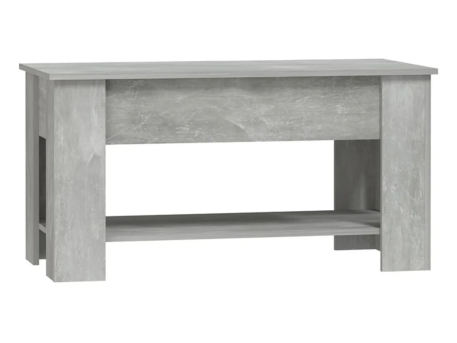 Mesa De Centro* Mesa de centro 101x49x52 cm madeira processada cinza cimento PT740314 Cinzento