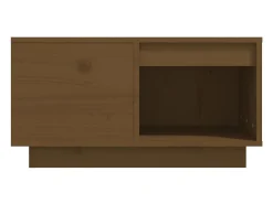 Mesa De Centro|vidaxl Mesa de centro 60x61x32,5 cm madeira pinho maciça castanho-mel Natural claro