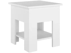 Mesa De Apoio* Mesa de centro 40x40x42 cm madeira processada PT112952 Branco