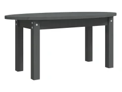 Mesa De Centro* Mesa de centro 80x40x35 cm madeira de pinho maciça PT982848 Cinzento