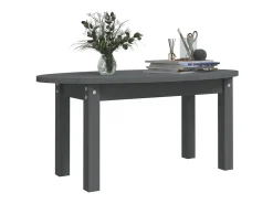 Mesa De Centro* Mesa de centro 80x40x35 cm madeira de pinho maciça PT982848 Cinzento