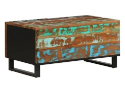 Mesa De Centro* Mesa de centro 80x51x40 cm madeira de acácia maciça PT567106 Multicor