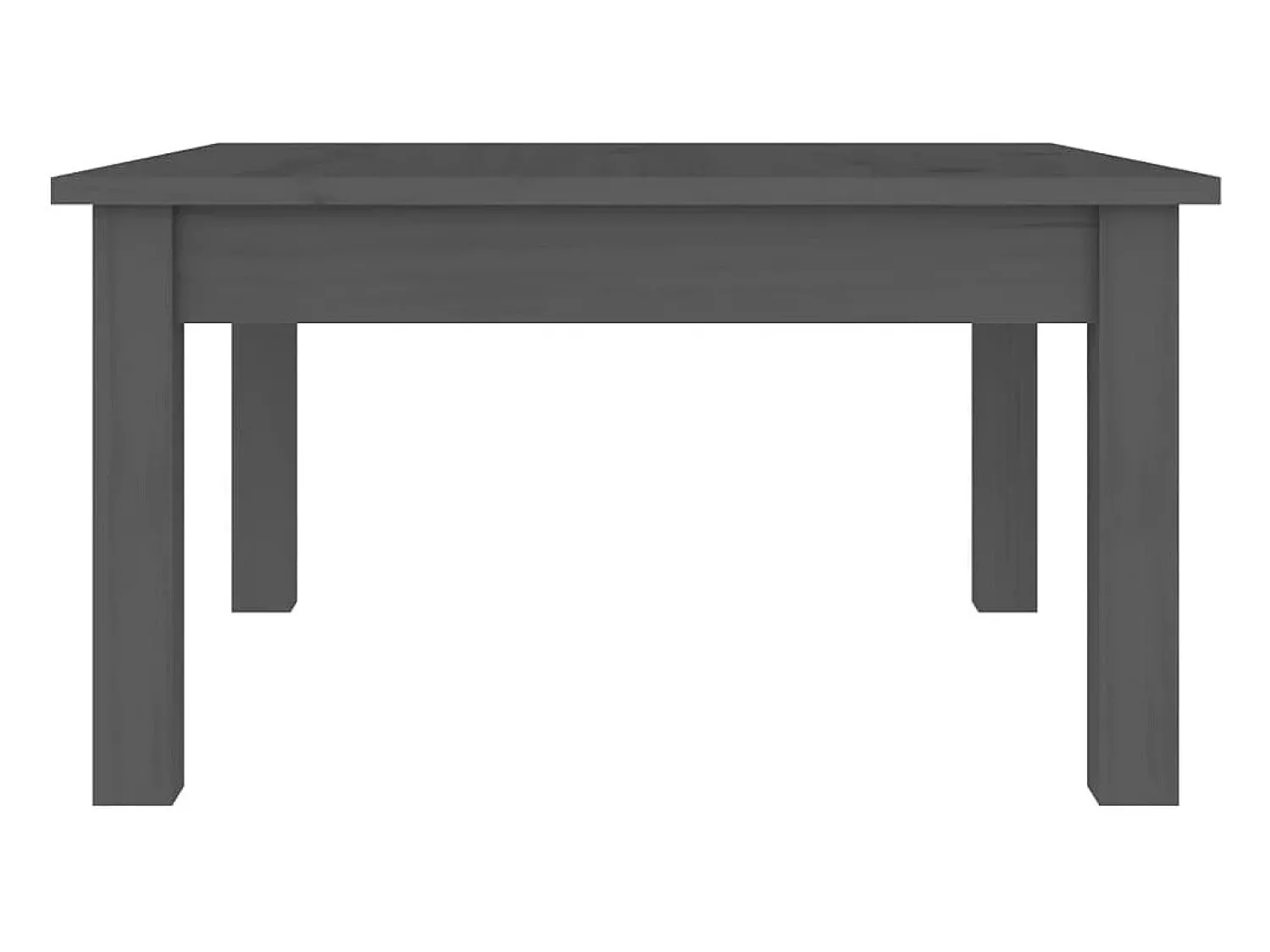 Hot vidaxl Mesa de centro 55x55x30 cm madeira de pinho maciça Cinzento