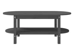 Mesa De Centro|vidaxl Mesa de centro 110x55x45 cm madeira de pinho maciça Cinzento