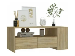 Mesa De Centro|vidaxl Mesa de centro 102x55x42 cm madeira processada carvalho sonoma Natural claro