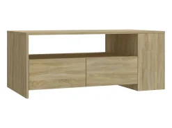 Mesa De Centro|vidaxl Mesa de centro 102x55x42 cm madeira processada carvalho sonoma Natural claro