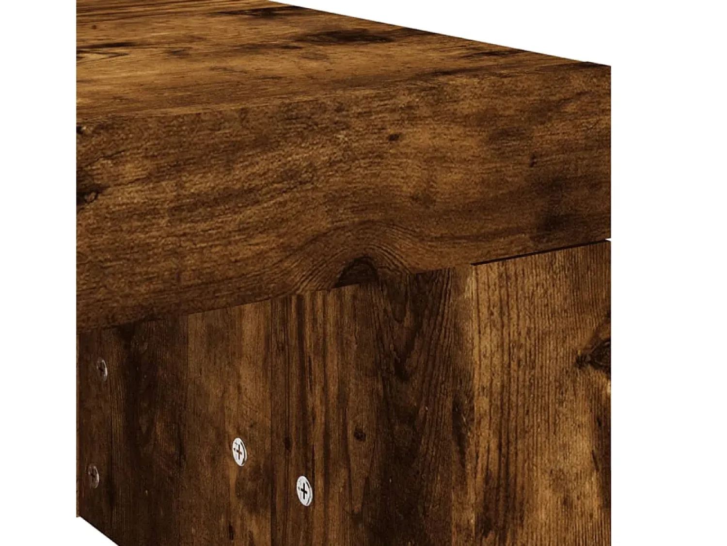 Mesa De Centro|vidaxl Mesa de centro 102x50x36 cm madeira processada carvalho fumado Natural escuro